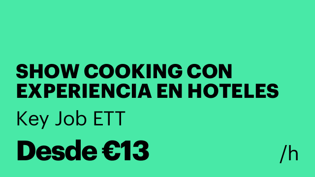 SHOW COOKING CON EXPERIENCIA EN HOTELES