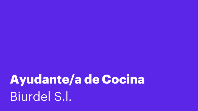 Ayudante/a de Cocina