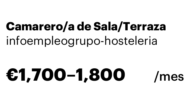 Camarero/a de Sala/Terraza