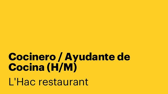 Cocinero / Ayudante de Cocina (H/M)