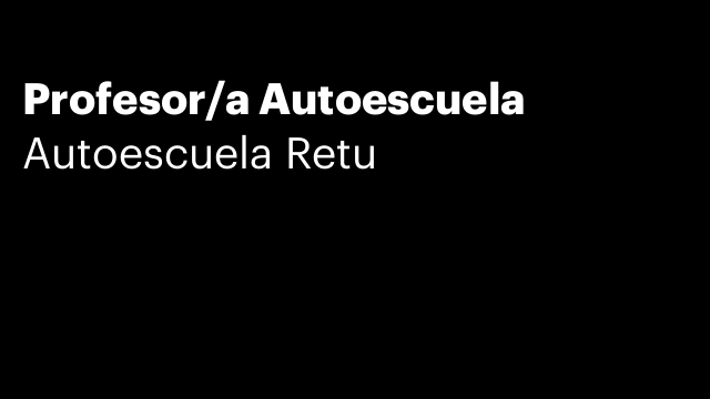 Profesor/a Autoescuela