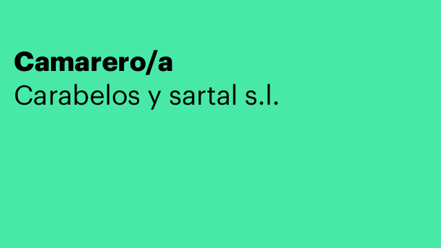 Camarero/a