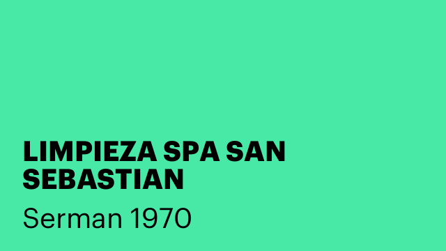 LIMPIEZA SPA SAN SEBASTIAN