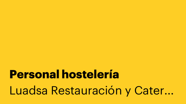 Personal hostelería