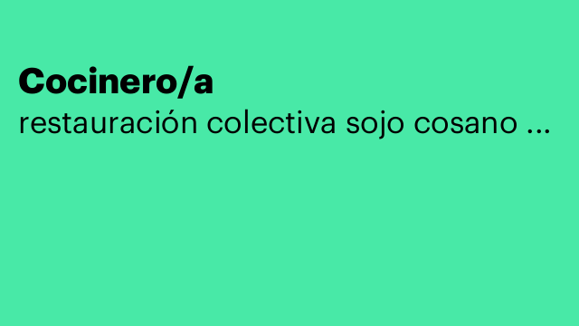 Cocinero/a