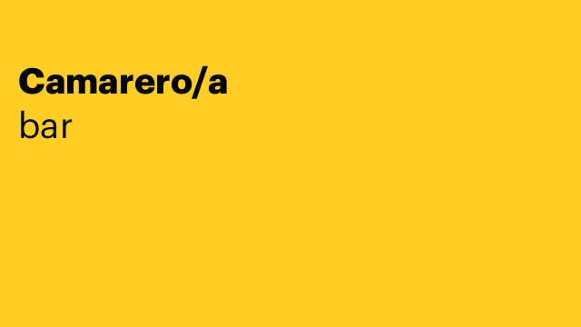 Camarero/a