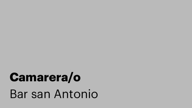Camarera/o