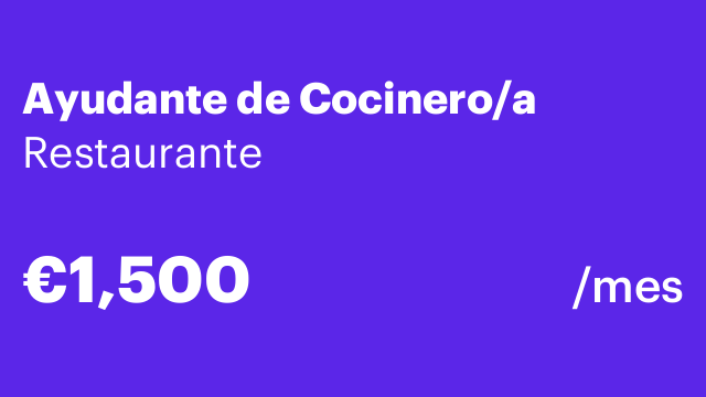 Ayudante de Cocinero/a