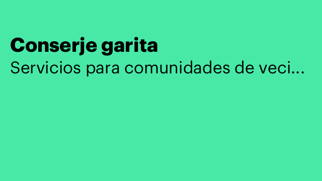 Conserje garita