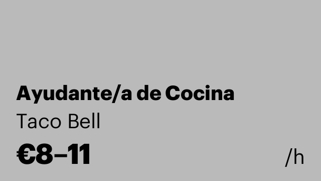 Ayudante/a de Cocina