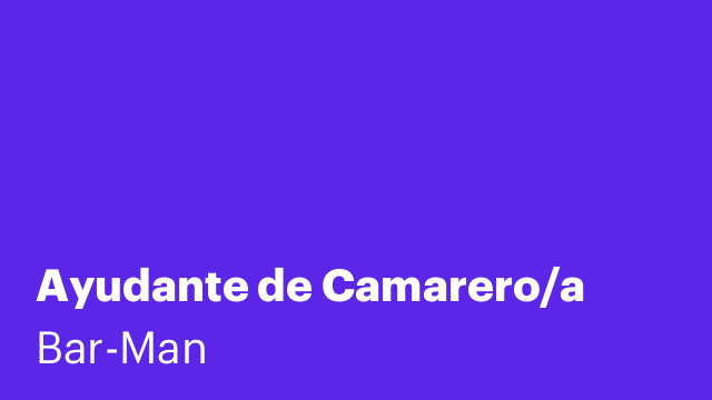 Ayudante de Camarero/a
