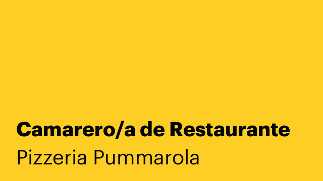 Camarero/a de Restaurante