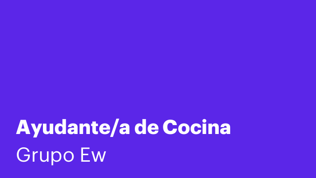 Ayudante/a de Cocina