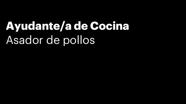 Ayudante/a de Cocina