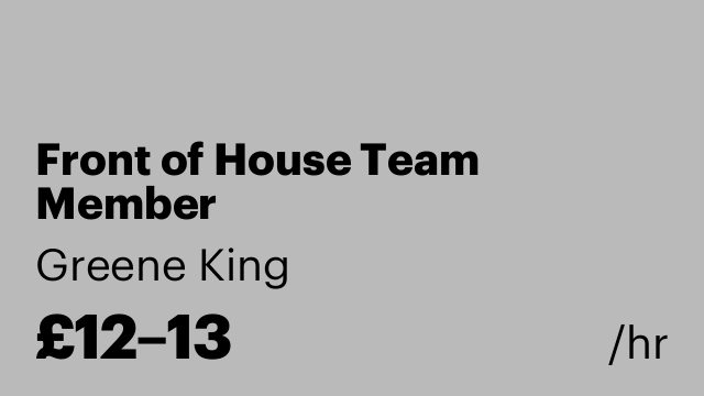 Front of House Team Member