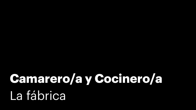 Camarero/a y Cocinero/a
