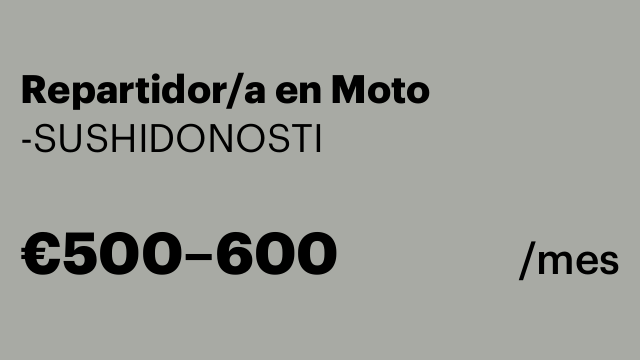 Repartidor/a en Moto