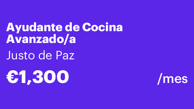Ayudante de Cocina Avanzado/a