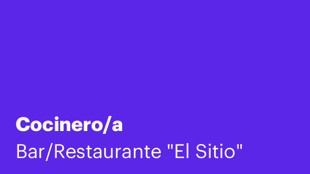 Cocinero/a