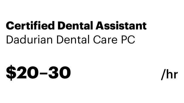 Certified Dental Assistant