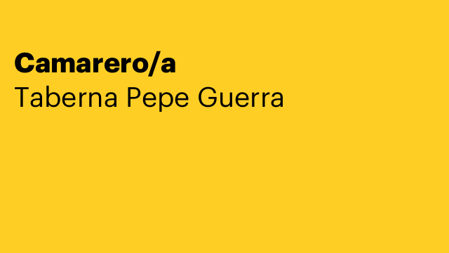 Camarero/a
