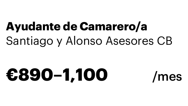 Ayudante de Camarero/a