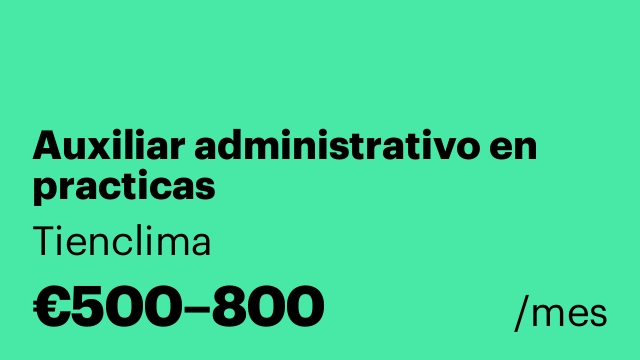 Auxiliar administrativo en practicas