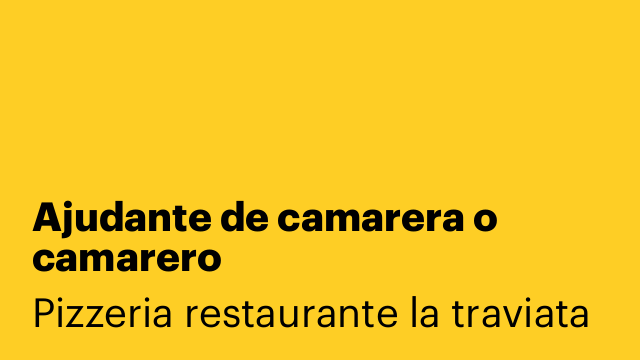 Ajudante de camarera o camarero