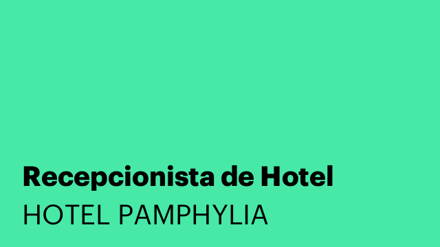 Recepcionista de Hotel