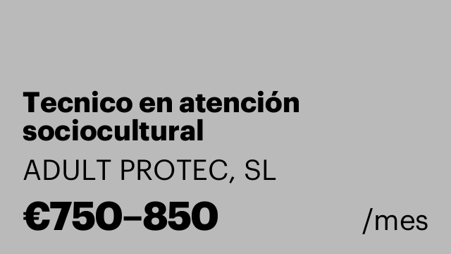 Tecnico en atención sociocultural