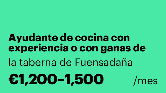 Ayudante de cocina con experiencia o con ganas de trabajar
