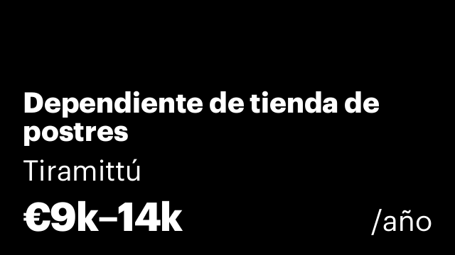 Dependiente de tienda de postres