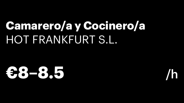 Camarero/a y Cocinero/a