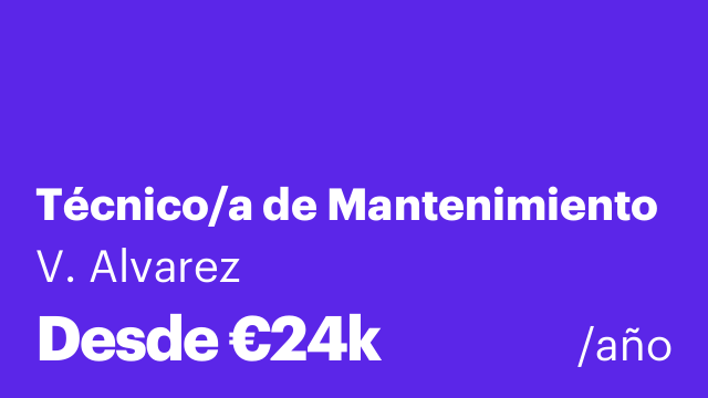 Técnico/a de Mantenimiento