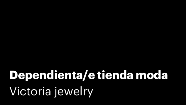 Dependienta/e tienda moda