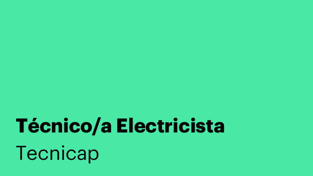 Técnico/a Electricista