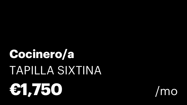 Cocinero/a