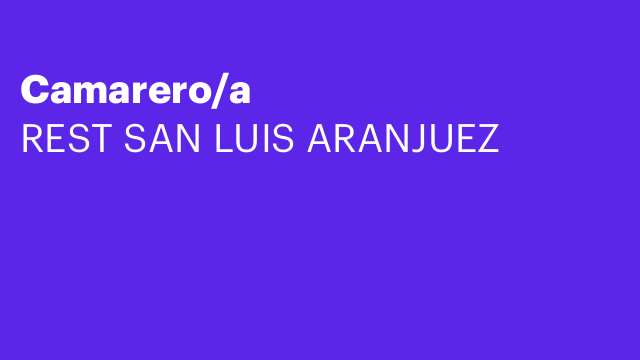 Camarero/a