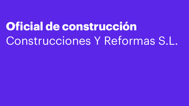 Oficial de construcción