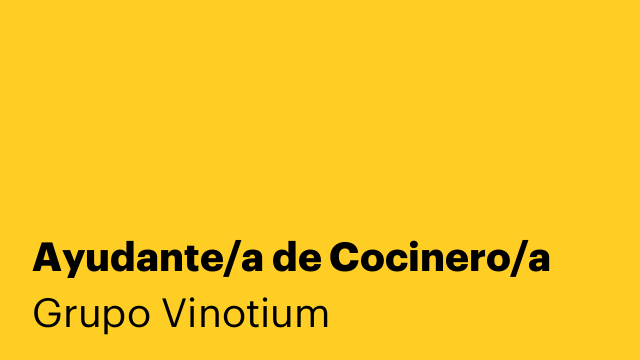 Ayudante/a de Cocinero/a