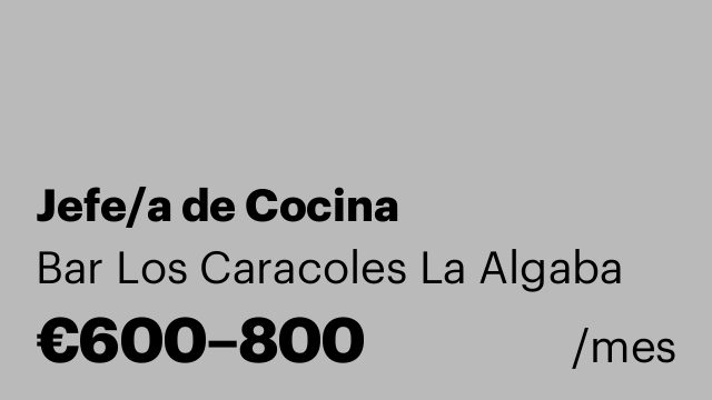 Jefe/a de Cocina