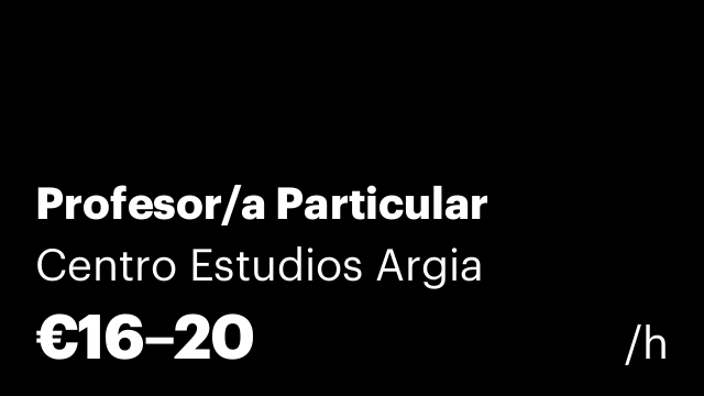 Profesor/a Particular