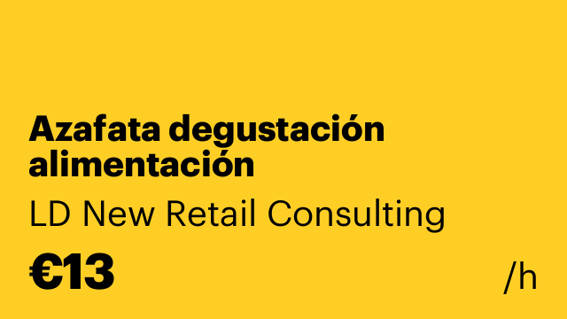 Azafata degustación alimentación
