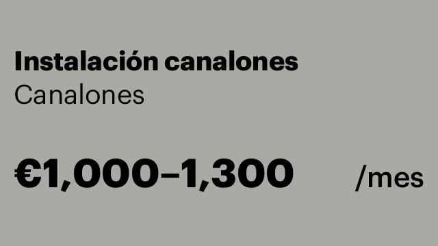 Instalación canalones