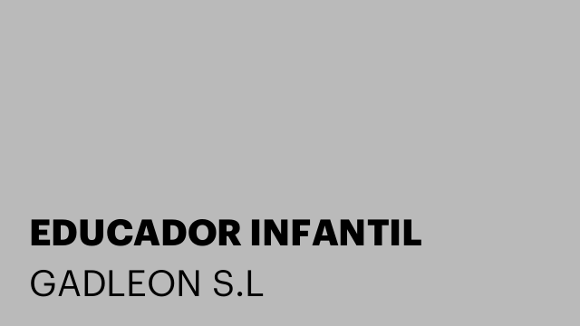 EDUCADOR INFANTIL