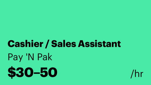 Cashier / Sales Assistant