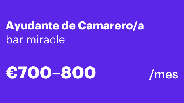 Ayudante de Camarero/a