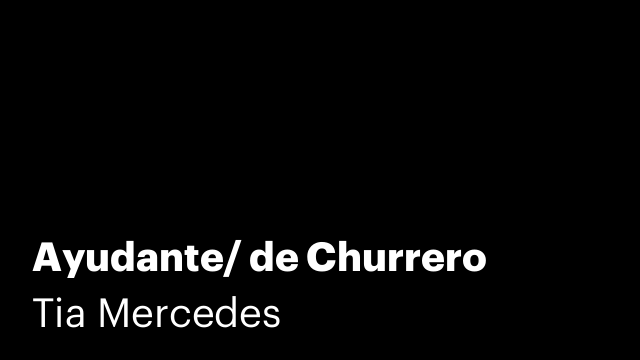 Ayudante/ de Churrero