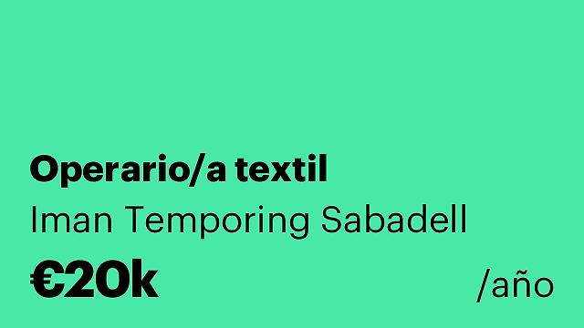 Operario/a textil