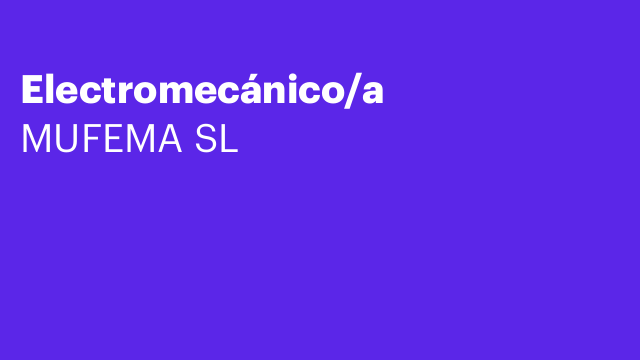 Electromecánico/a